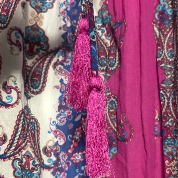 Reba Mesmerized by Morocco Patchwork Maxi Skirt Size Large - Picture 6 of 7